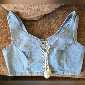 CROP TOP DENIM..vintage